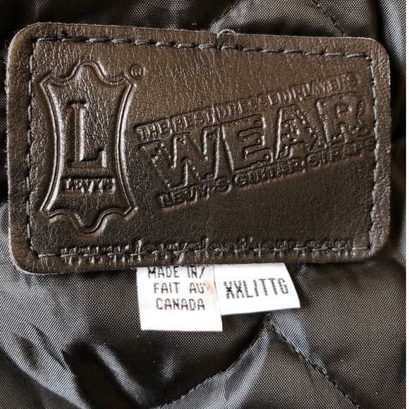 Levy’s Black 100% Leather Jacket Size 2XL - Picture 10 of 12